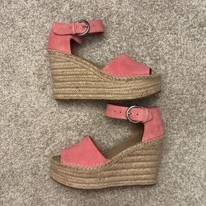Marc Fisher Pink Espadrille Wedges
